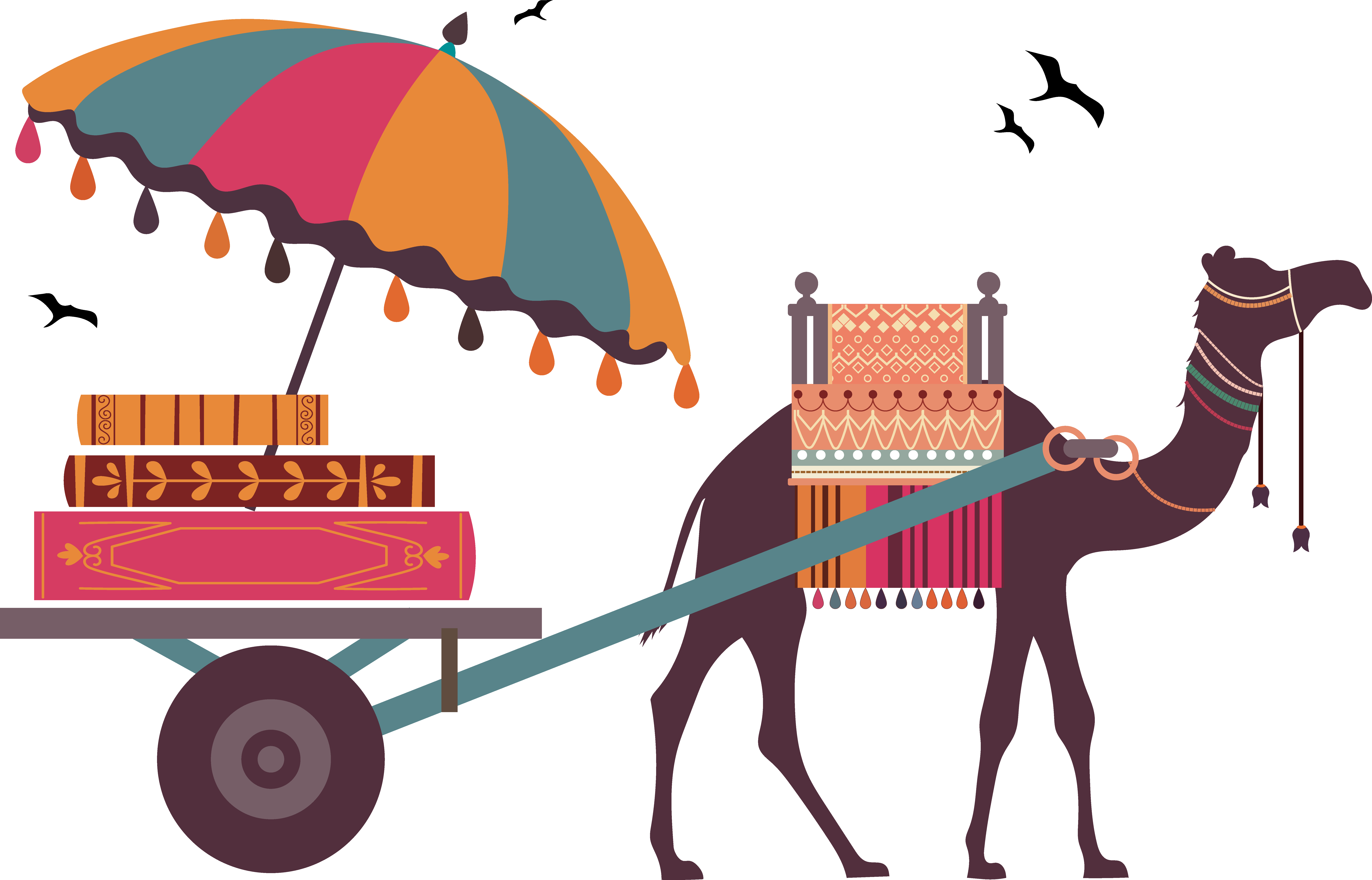 Easy Coloring Animals for Kids: Camel - Stock Illustration [76567841] -  PIXTA